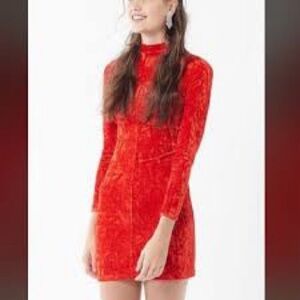 Beautiful Orange Velvet Dress